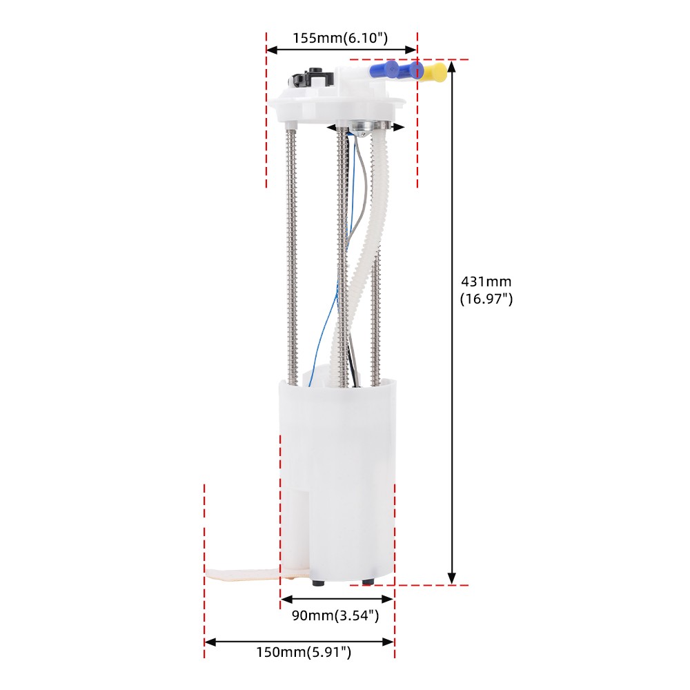 Fuel Pump w/ Sending Unit For 2001 2002 2003 Chevrolet Silverado 1500 4.8L 5.3L