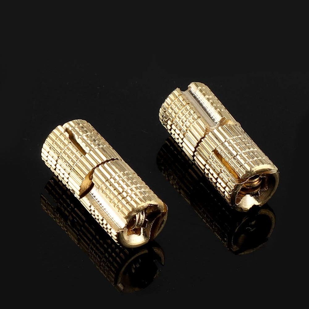 4Pcs/Pack 8mm Barrel Hinge, Box Hinges,Hidden Brass Barrel Hinges Concealed B...