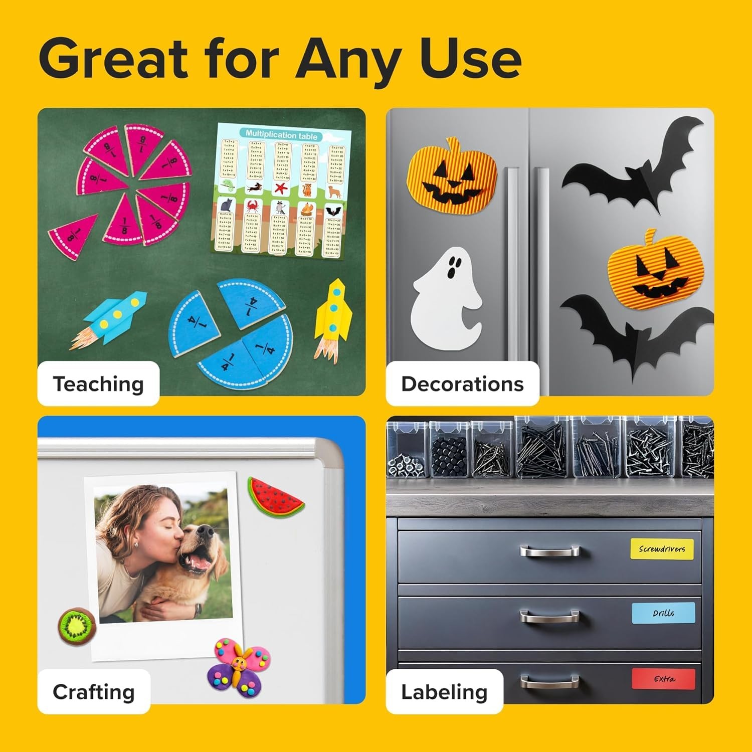 Super Sticky Magnetic Tape 10ft x 1/2in Strong Magnet Strip Adhesive NEW