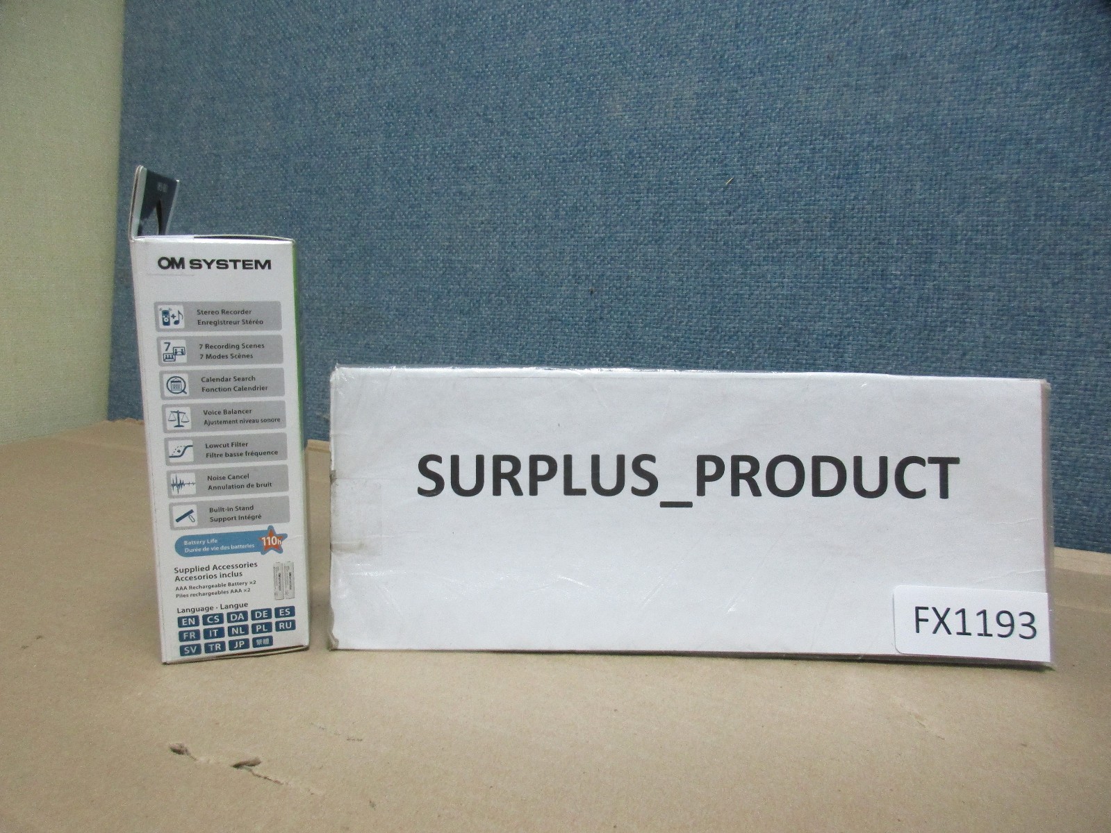 OM SYSTEMS WS-883 DIGITAL VOICE RECORDER,4-7/16”H X 1-13/16”W X 7”D,BLACK-NEW