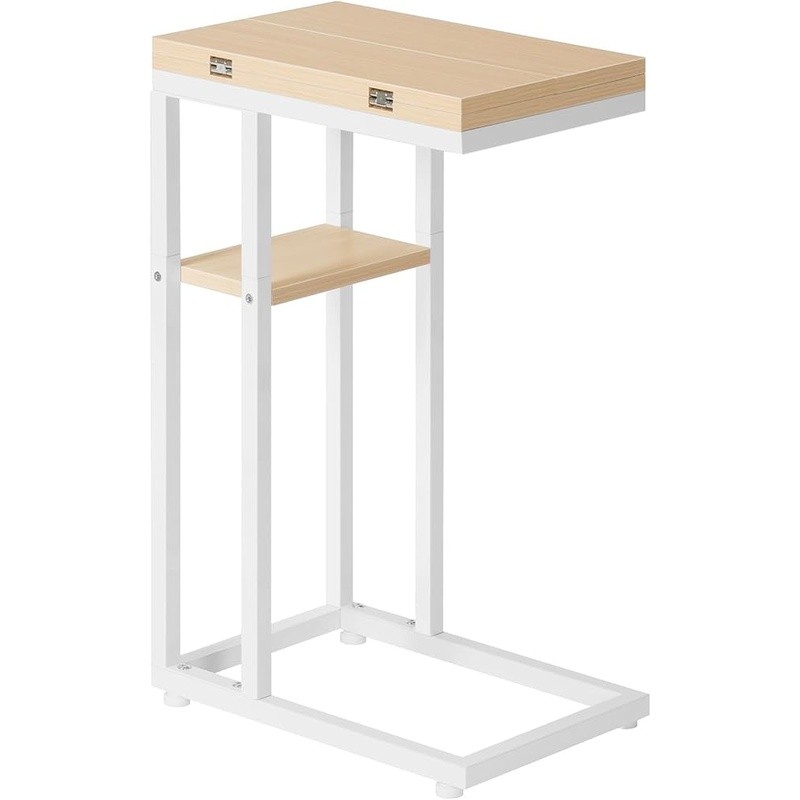 Foldable C Shaped End Table Multifunctional Couch Side Table Living Room New