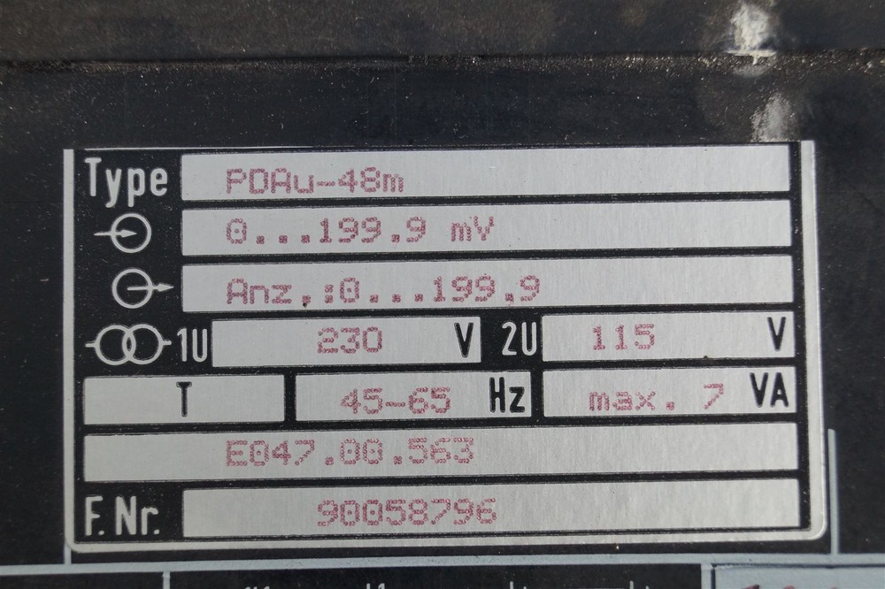 JUMO PDAu-48M Temperature Controller PDAu48M