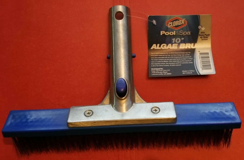 Clorox Pool & Spa 10" Algae Brush with Easy Push & Click System