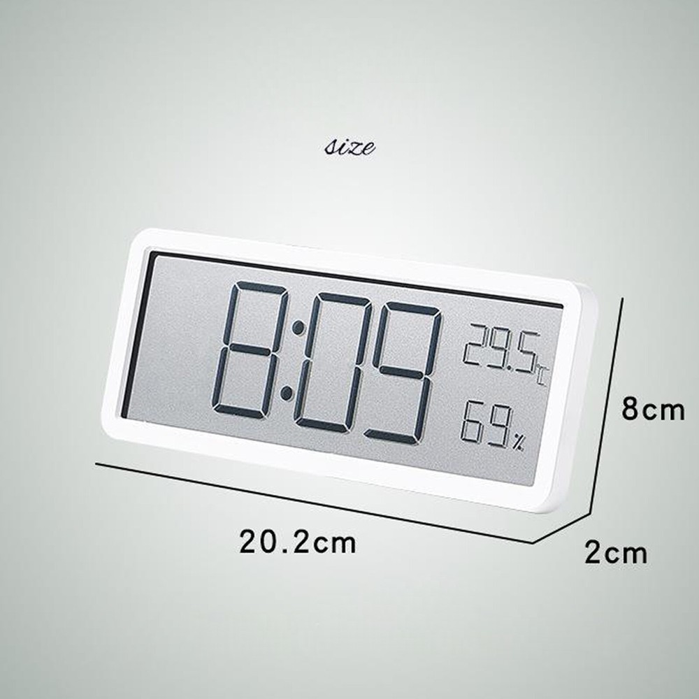 Digital LED Wall Clock Alarm Humidity Temperature Display Desktop Clock Large