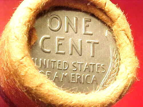 1943-S OBW ORIGINAL BANK WRAPPED ROLL BU UNCIRCULATED LINCOLN WHEAT CENT PENNIES