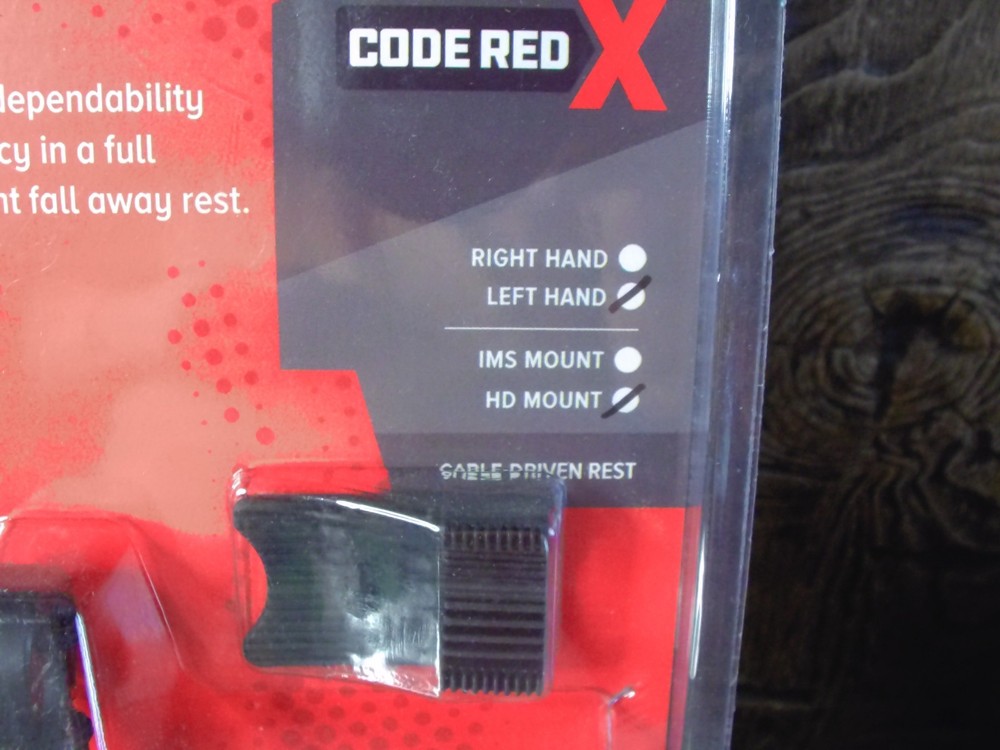 RIP CORD CODE RED X ARROW REST LEFT HAND HD MOUNT-RCCRX-L