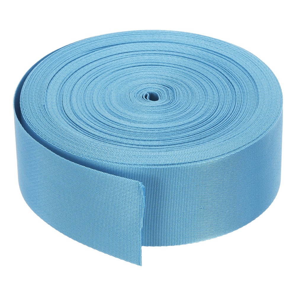 Flat Nylon Webbing Strap 2 Inch 25 Yards Lake Blue for Backpack