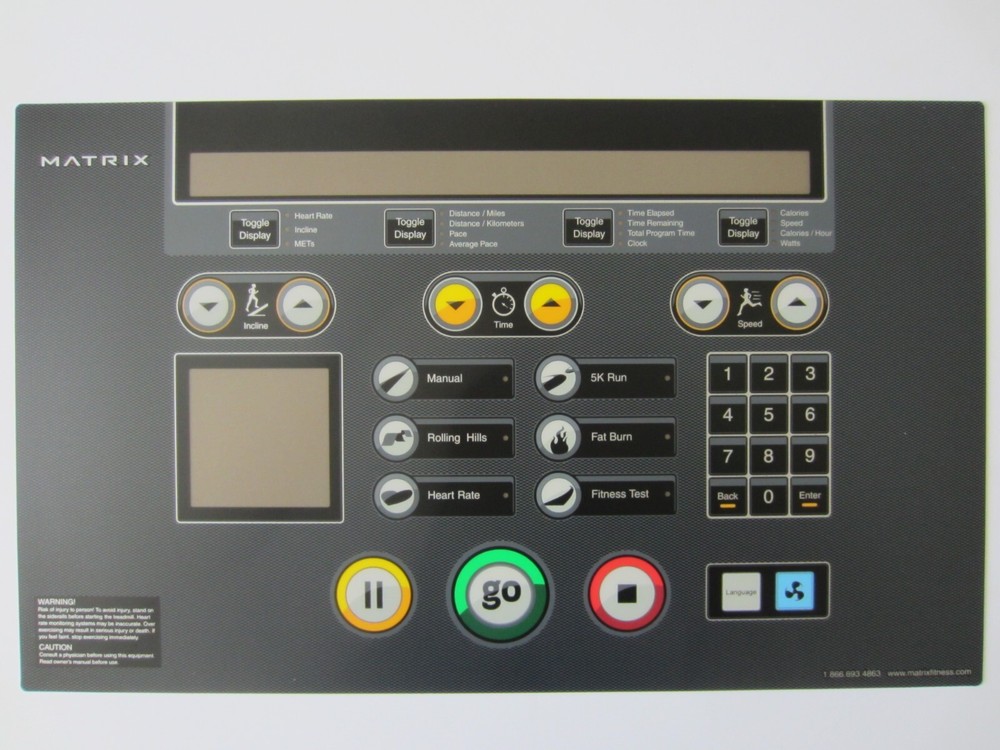 Matrix T5x -07 Treadmill Overlay with Keypad
