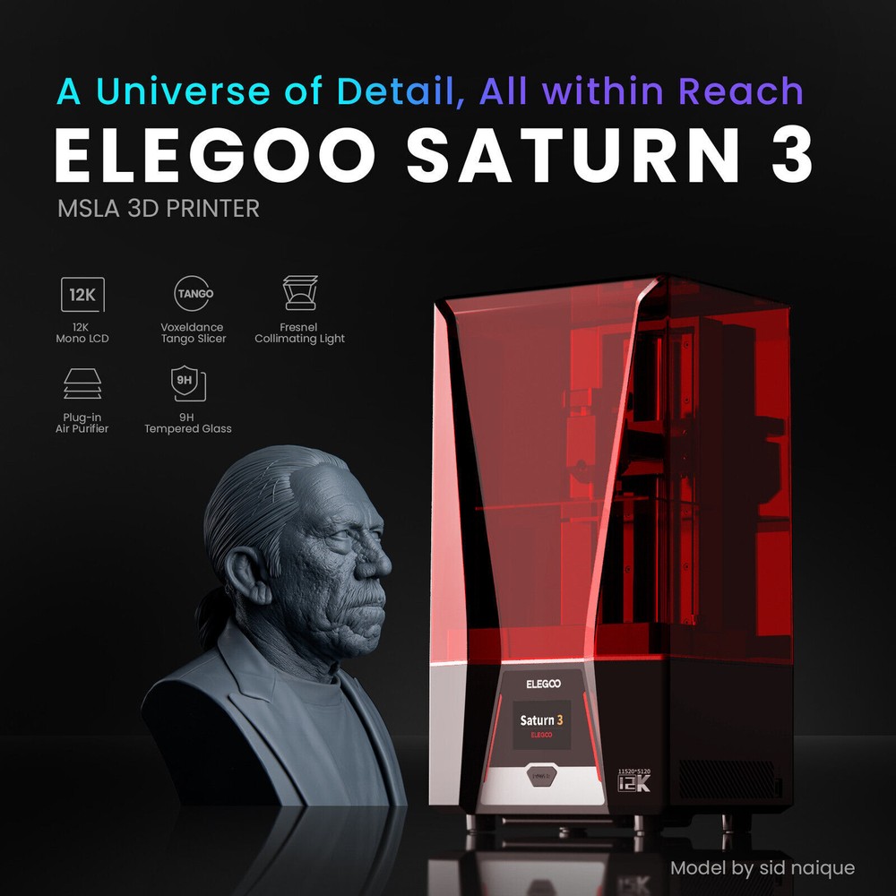 【PRE-OWNED】ELEGOO Saturn 3 MSLA Resin 3D Printer 10'' 12K Mono LCD USED
