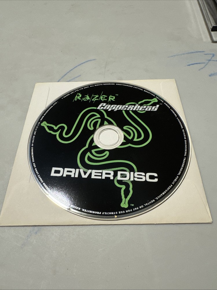 RAZER Copperhead Computer Mouse Driver Disc CD-ROM 2005 vtg pc com disk