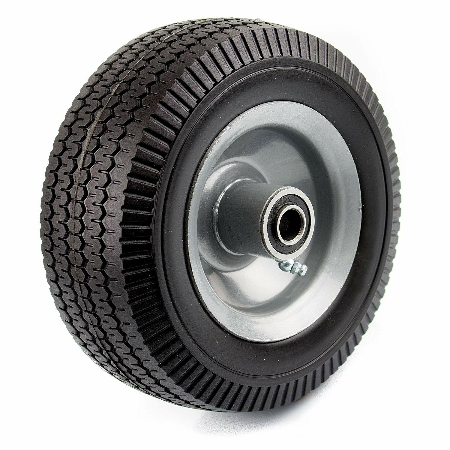 NK Heavy Duty Solid Rubber Flat Free Tubeless Hand Truck/Utility Tire Wheel, WFF