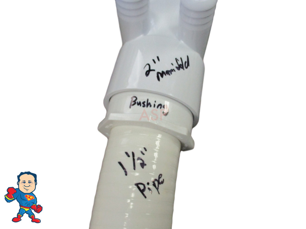 Bushing, Reducer, 2" Spigot to 1" Slip , PVC, Convert