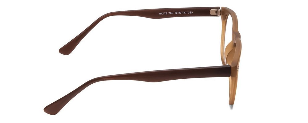 Gotham 252 Unisex Round Multi-Focus Blue Light Blocking Glasses Matte Brown 52mm
