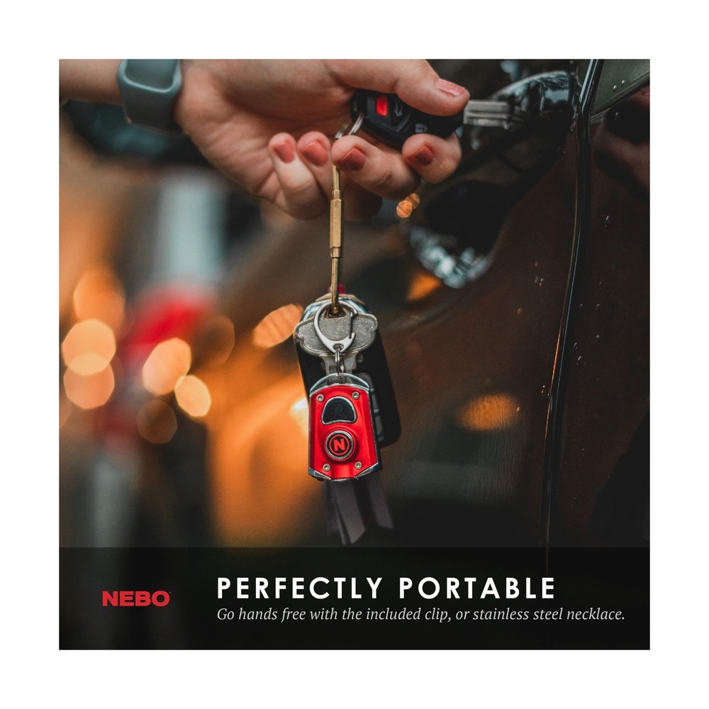 NEBO Mycro Rechargeable LED Keychain Light | Key Ring Flashlight Fe... Fast Ship