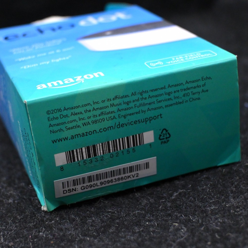 Amazon Echo Dot 2nd Generation White Smart Speaker Bluetooth Alexa open box