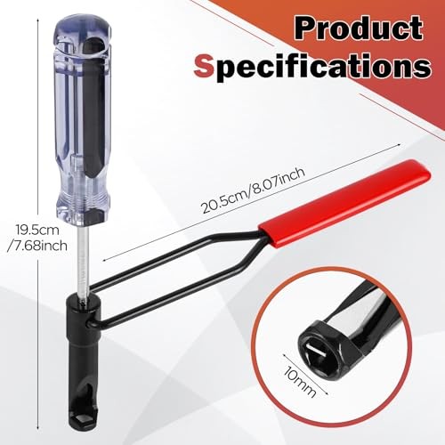 10mm Jam Nut Valve Adjustment Tool,Slotted Valve Adjusting Stud with 32 Pieces