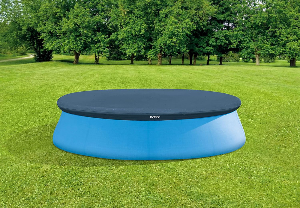 28021E Pool Cover: for 10Ft round Easy Set Pools – Includes Rope Tie – Drain Hol