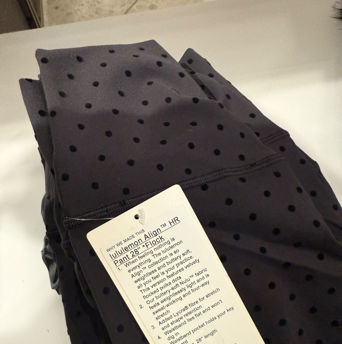 SHIPS TODAY~LULULEMON ALIGN HR PANT 28"~0~2~4~6~8~10~12~POLKA DOT FLOCKED~NWT