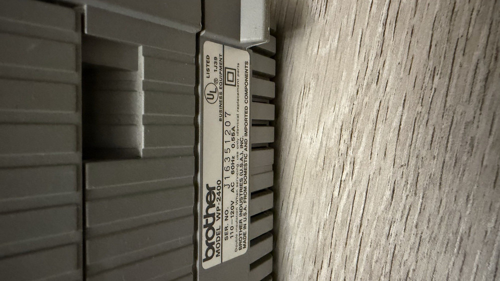 VTG Brother Word Processor WP-2400 "UNTESTED"