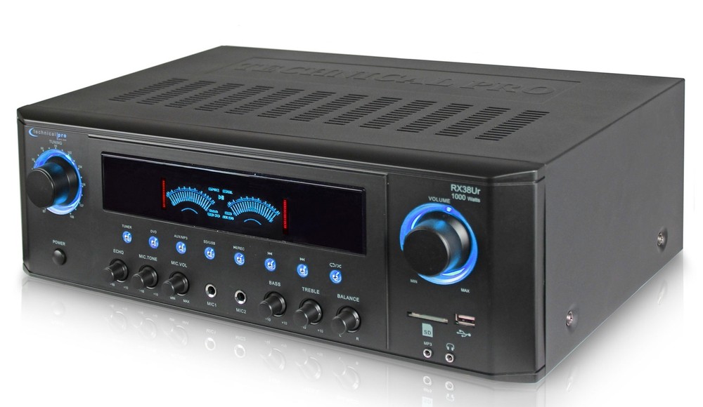 New Technical Pro 1000W Professional Audio Receiver with USB/SD Card Input & MP3