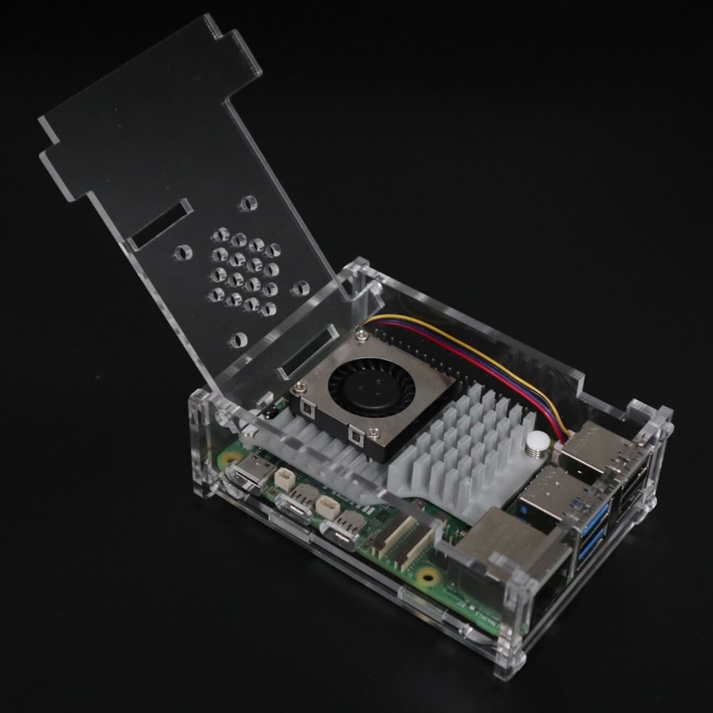 No Screws Clear Acrylic Case Enclosure Box For Raspberry Pi 5