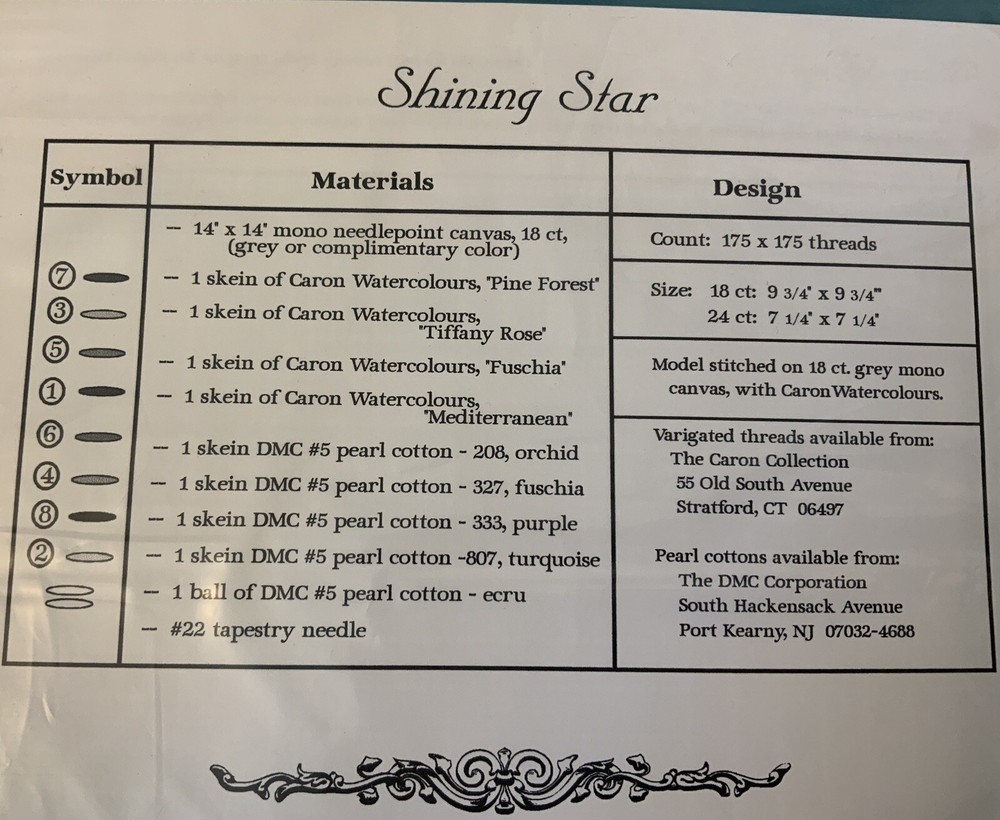 Laura J. Perin Designs Needlepoint Chart “Shining Star”