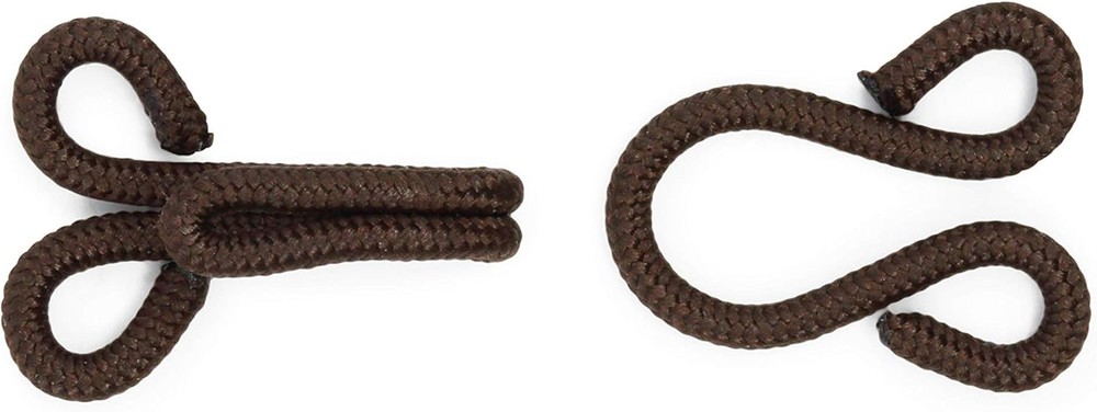 Dritz Covered Hooks and Eyes, Extra Large, 2 Set, Brown