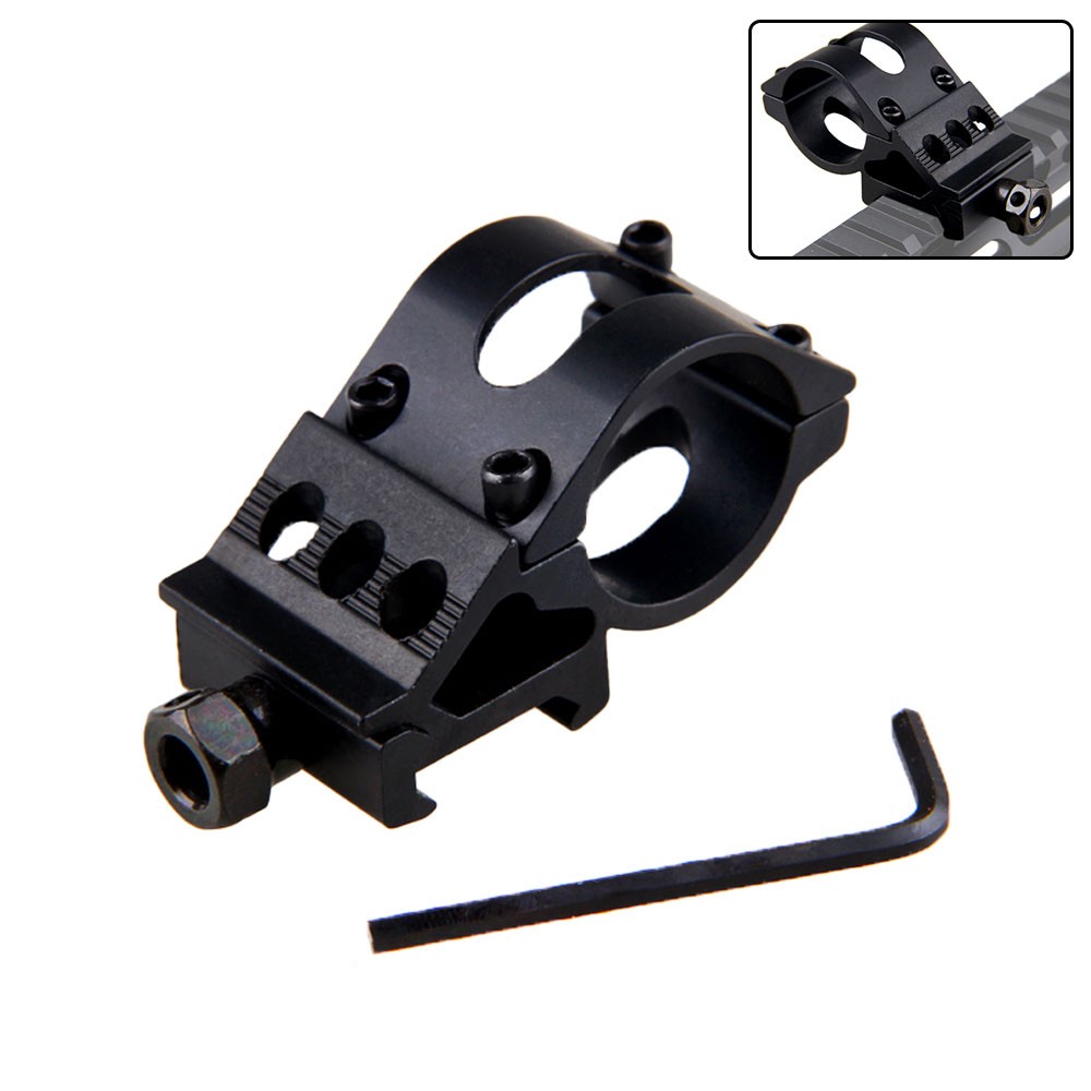 Hunting LED Flashlight Optics Torch Offset 20mm Rail Mount Rechargeable Light
