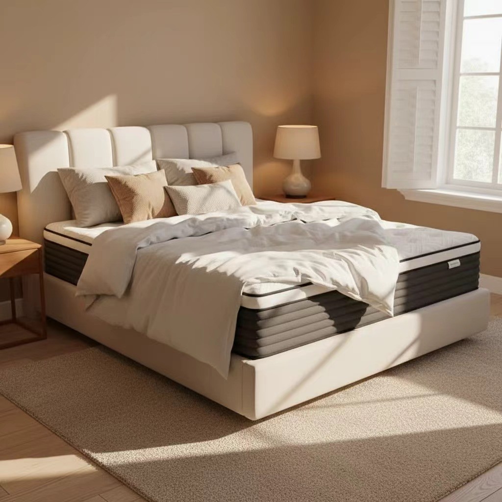 12" Queen Memory Foam Hybrid Mattress Medium Firm Bed in a Box Pressure Relief