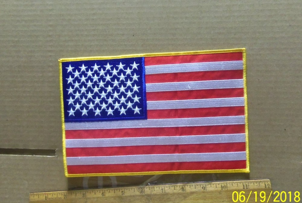 United States Flag Embroidered Back Patch