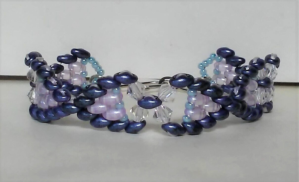 Handmade Opaque Blue Beaded Bracelet