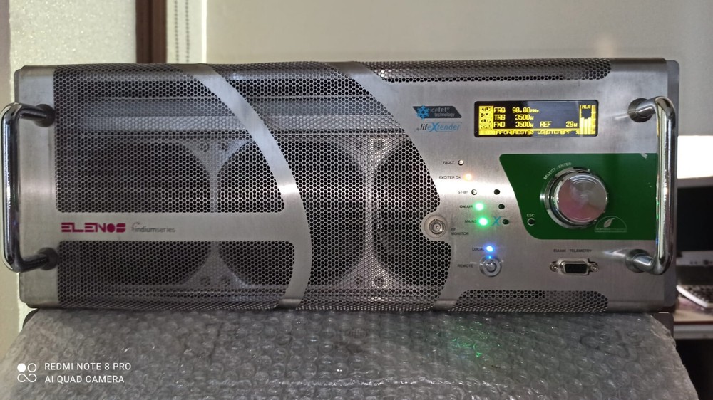 Broadcast Prof Elenos 3500W FM INDIUM STEREO Transmitter Wide Band - 88 108 Mhz