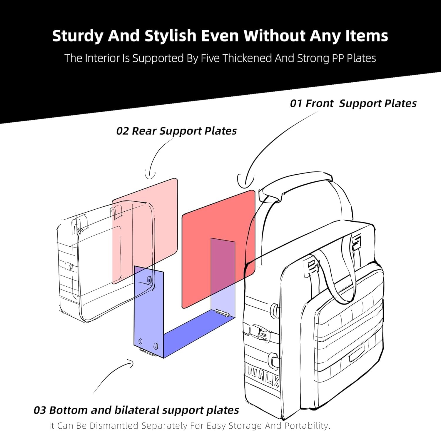 Motorcycle Saddlebags Waterproof 25L Rhinowalk Saddle Bag Quick 25L, Black25L