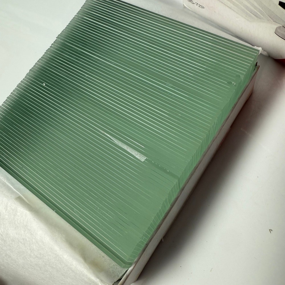 AmScope Microscope Slides 72pc Ground Edges Single Frosted CIB