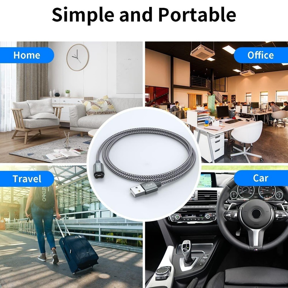 Compatible for Garmin Watch Charger Cable (2 Pack)