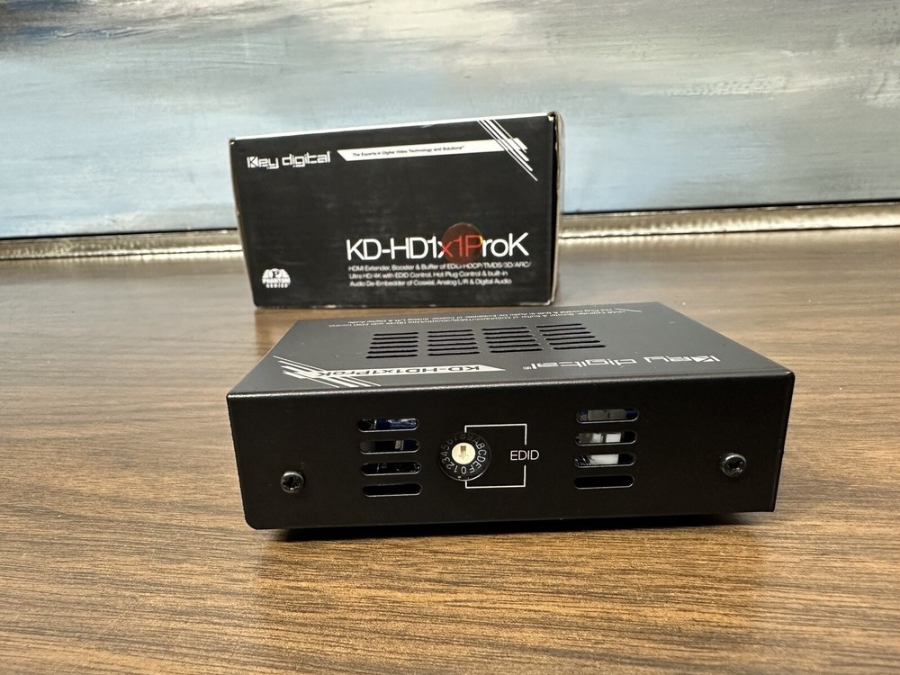 Key Digital KD-HD1x1ProK HDMI Extender/Booster/Buffer with Audio De-Embedder