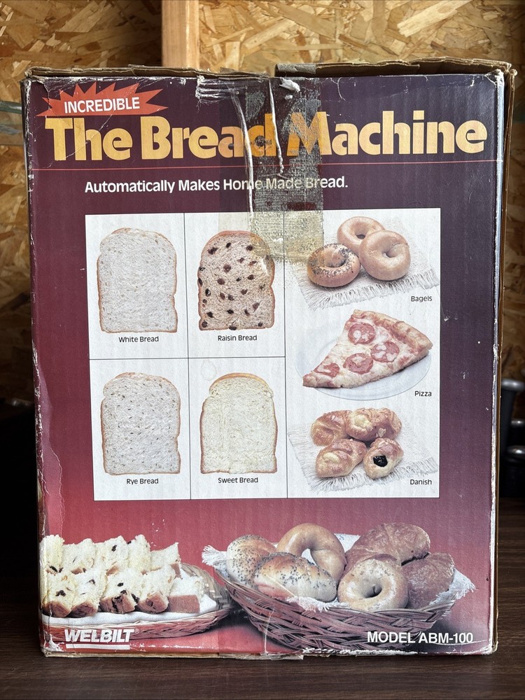 WELBILT The Bread Machine Maker ABM-100-3 White Dome Top 2 Lb Loaf Automatic