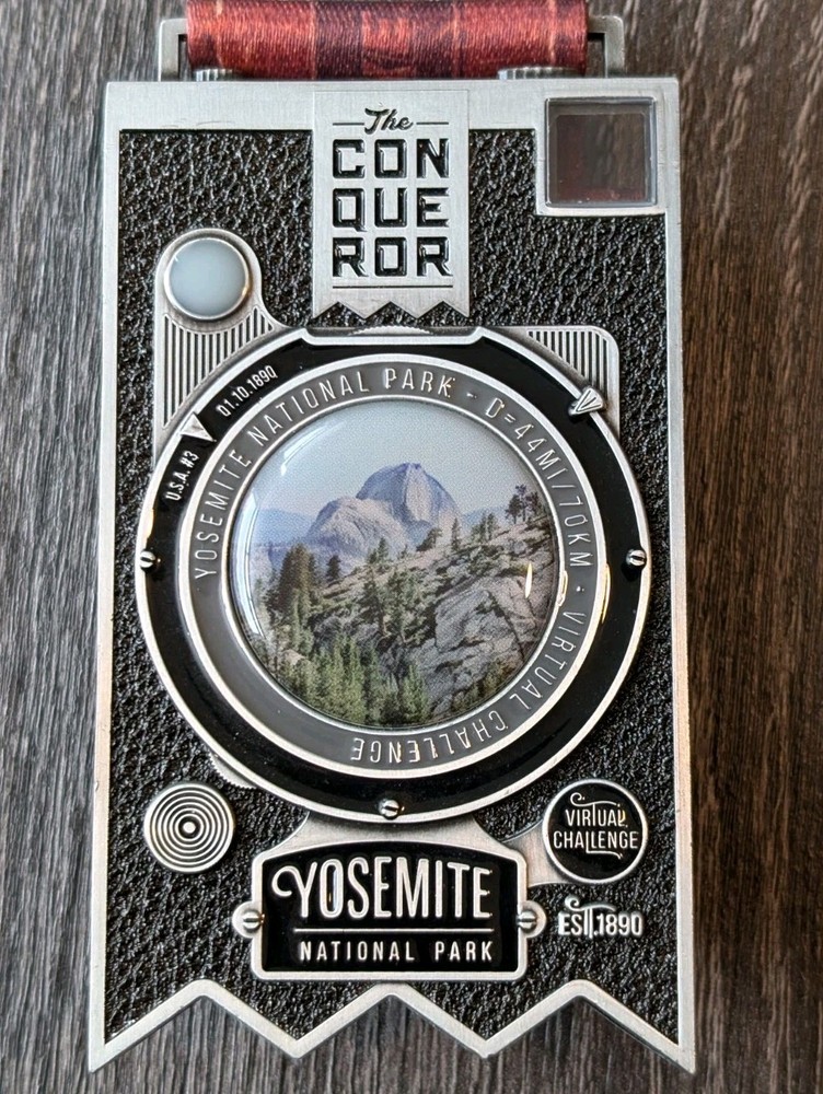 CONQUEROR Virtual Challenge Medal YOSEMITE