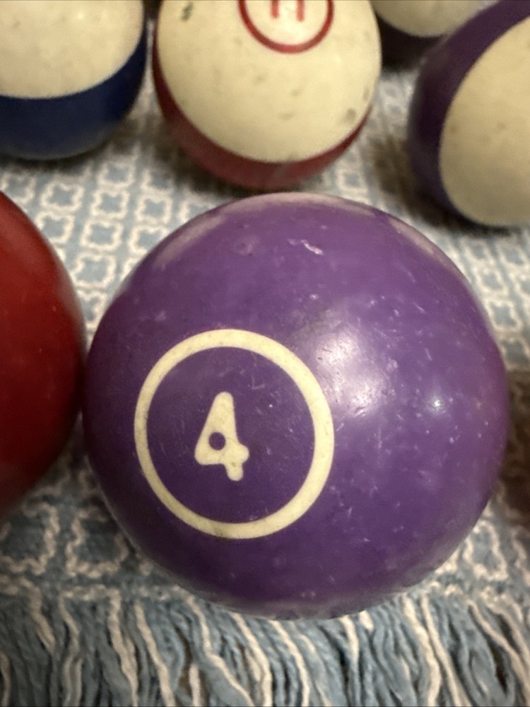 Vintage Billiards 2.1” Pool Balls Single Ring