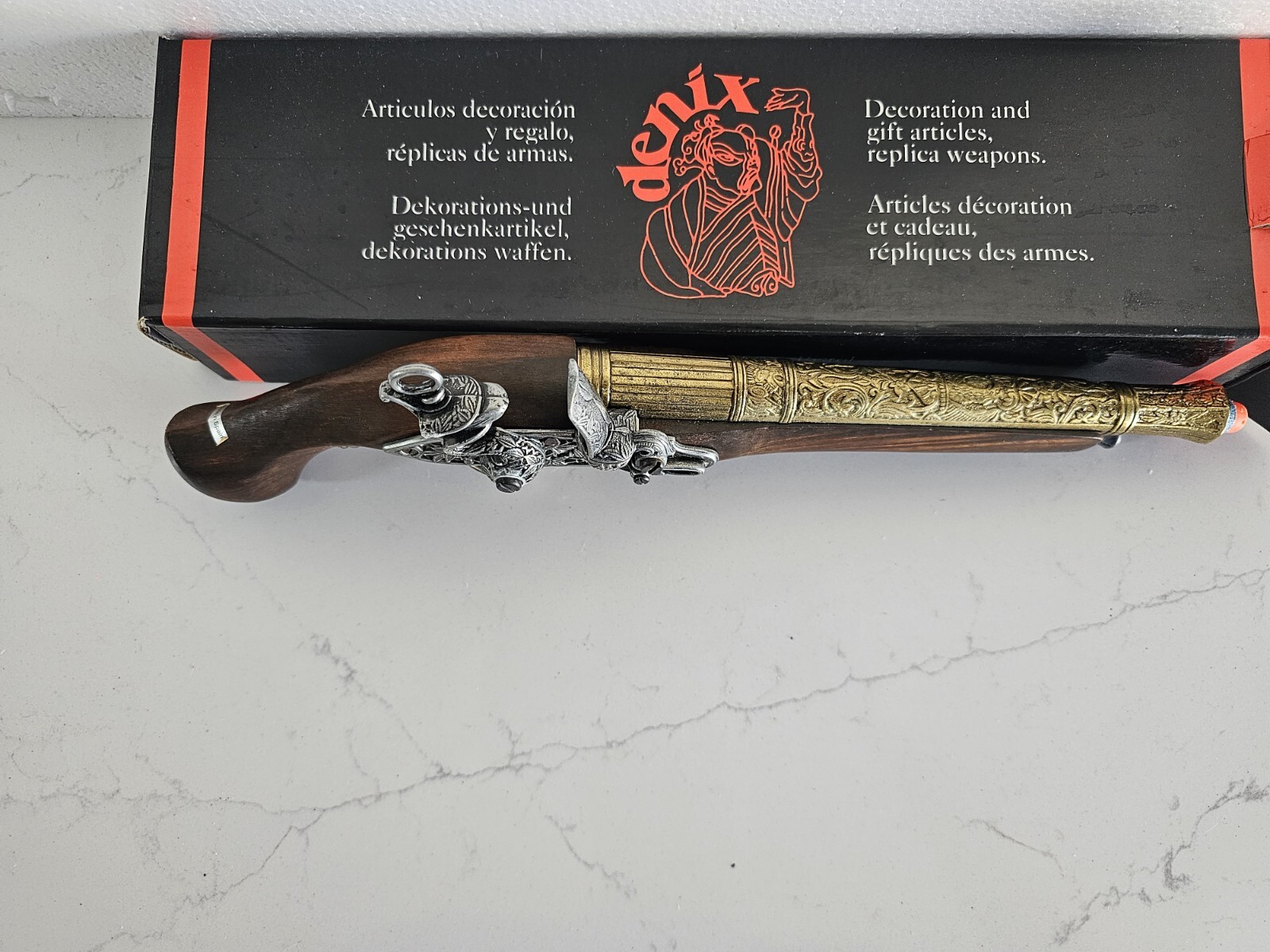 Denix Reproduction 18th Century Flintlock Pistol Non-Firing 1032 - L RARE