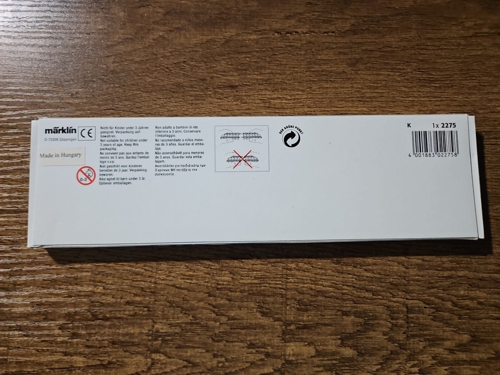 Marklin 2275 "K" track 14 Degree Double Slip Switch