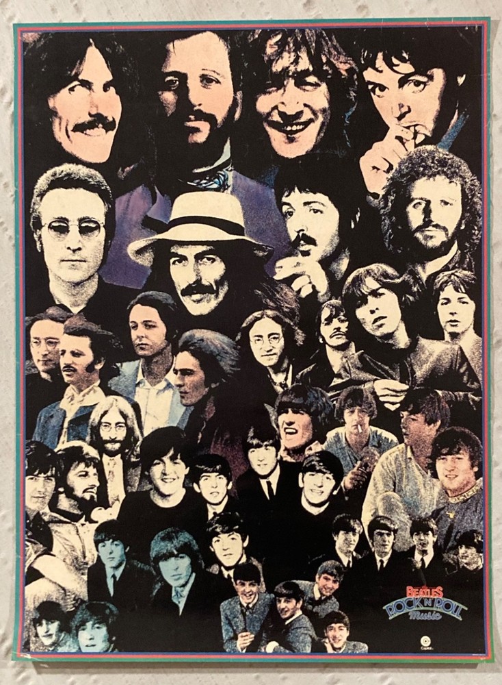 The Beatles 1976 Promo Poster Rock N Roll Music John Lennon Paul McCartney H