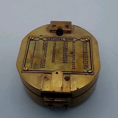 VINTAGE BRUNTON STYLE NATURAL SINE BRASS NAUTICAL COMPASS