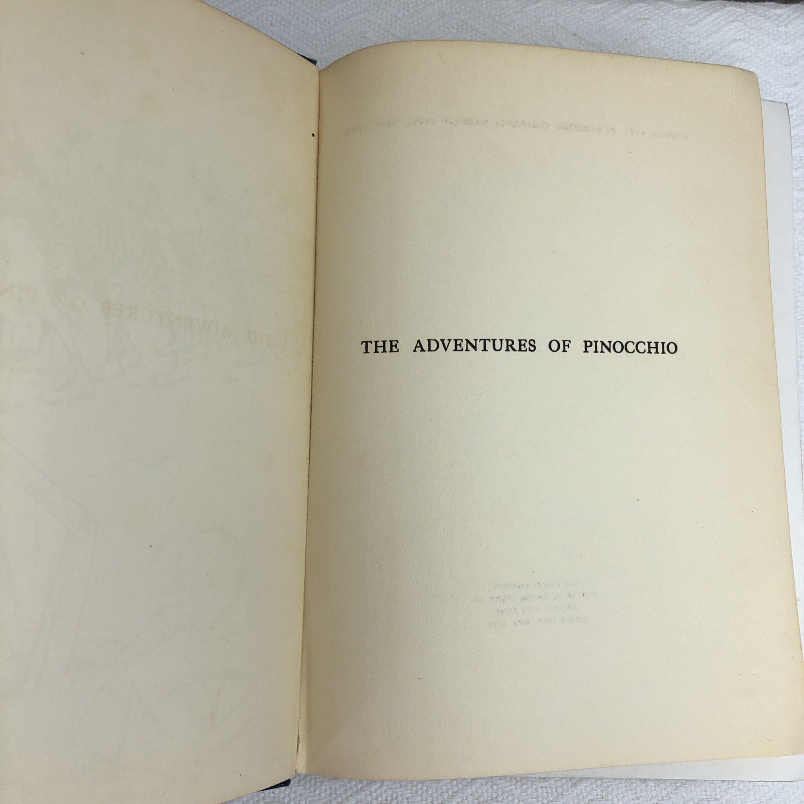 PINOCCHIO C. Collodi VTG Color Illustrated Maud & Miska Petersham 1932 HC