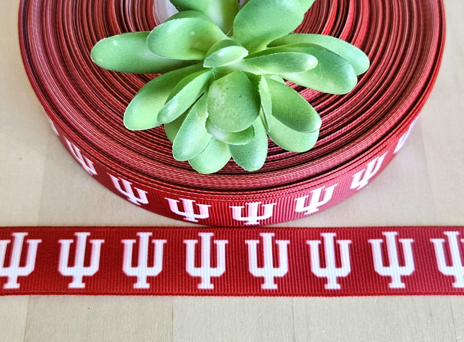 5/8, 7/8 & 1.5" (1 YD) Indiana University Grosgrain Ribbon Indiana Hoosiers