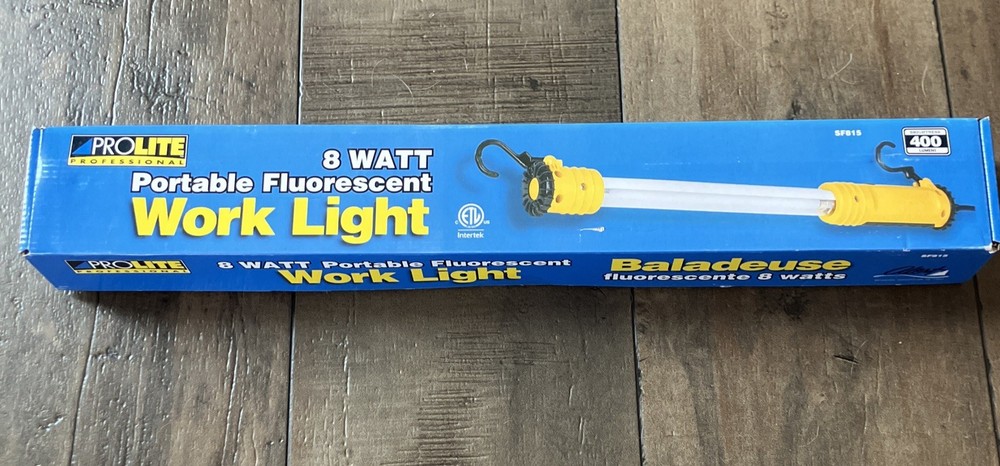 Hanging Portable Work Light Pro Lite Sf815 8 Watt Fluorescent 15ft Cord Mechanic