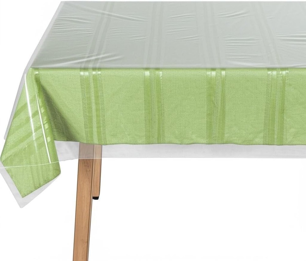 Clear Plastic Tablecloth Protector, Table Cloth Vinyl (54" x 72")