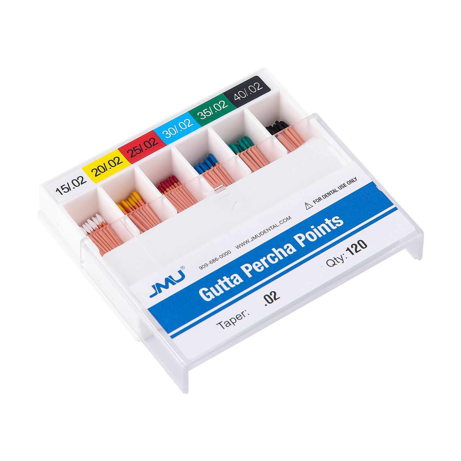 JMU Dental Endodontic Gutta Percha Points Taper Size .02/.04/.06 #F1-F3 Assorted