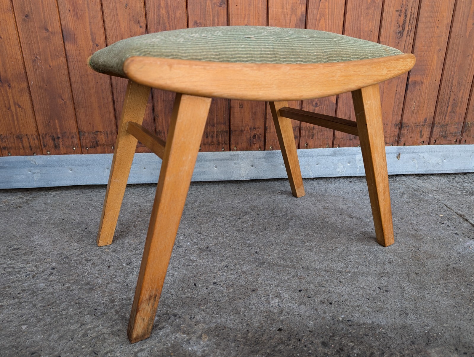 Vintage Ottoman Stool 60s Retro Pouf Mid Century