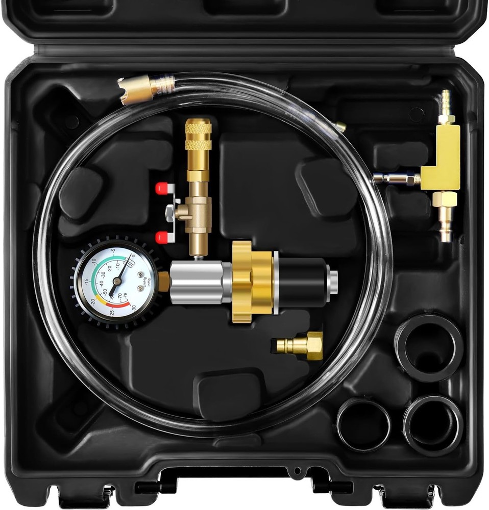 Universal Cooling System Vacuum Type Coolant Refill Tool Kit, Black